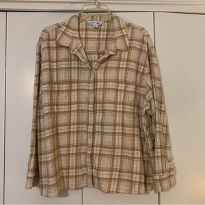 Oversized plaid flannel button up